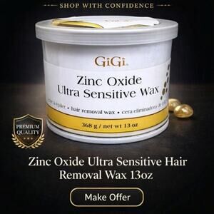 GiGi Zinc Oxide Ultra Sensitive Hair Removal Wax 13oz  Waxing Men Women 0804 NEW